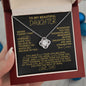 [In 17 carts right now] To My Beautiful Daughter - Love Knot Necklace