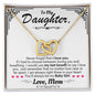 [Holiday Special] To My Daughter - Love Mom - Interlocking Hearts Necklace