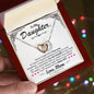 [Holiday Special] To My Daughter - Love Mom - Interlocking Hearts Necklace
