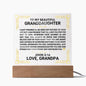 [ALMOST SOLD OUT] To My Beautiful Granddaughter - John 3:16 - Modern Plaque
