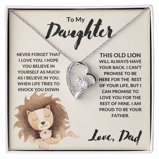 To My Daughter - Promise To Love You - Forever Love Necklace