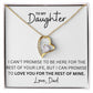 To My Daughter - A Promise To Love You - Forever Love Heart Necklace