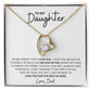 To My Daughter - Never Forget - Forever Love Heart Necklace