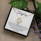 To My Daughter - Never Forget - Forever Love Heart Necklace