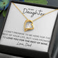 To My Daughter - A Promise To Love You - Forever Love Heart Necklace