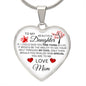 To My Daughter From Mom - One Thing In Life - Valentine's Luxury Heart Necklace