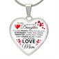 To My Daughter From Mom - Braver Than You Believe - Luxury Heart Necklace