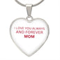 To My Daughter From Mom - Love Always And Forever - Valentine's Luxury Heart Necklace