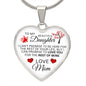 To My Daughter From Mom - Promise To Love You - Valentine's Luxury Heart Necklace