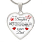 To My Daughter From Dad - Love All That You Are - Valentine's Luxury Heart Necklace