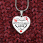 To My Daughter From Dad - All You Are Yet To Be - Valentine's Luxury Heart Necklace