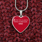 To My Daughter From Dad - Love Always And Forever - Valentine's Luxury Heart Necklace