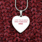 To My Daughter From Dad - Love Always And Forever - Valentine's Luxury Heart Necklace