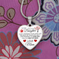 To My Daughter From Mom - Promise To Love You - Valentine's Luxury Heart Necklace