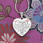 To My Daughter From Mom - See All You Are Yet To Be In My Eyes - Valentine's Luxury Heart Necklace