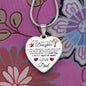 To My Daughter From Dad - Promise To Love You - Valentine's Luxury Heart Necklace