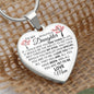 To My Daughter From Mom - See All You Are Yet To Be In My Eyes - Valentine's Luxury Heart Necklace