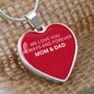 To My Daughter From Mom & Dad - Love Always And Forever - Valentine's Luxury Heart Necklace