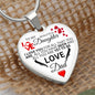 To My Daughter From Dad - All You Are Yet To Be - Valentine's Luxury Heart Necklace