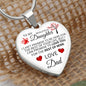 To My Daughter From Dad - Promise To Love You - Valentine's Luxury Heart Necklace