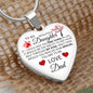 To My Daughter From Dad - One Thing In Life - Valentine's Luxury Heart Necklace
