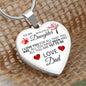 To My Daughter From Dad - Love All That You Are - Valentine's Luxury Heart Necklace