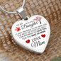 To My Daughter From Mom - Promise To Love You - Valentine's Luxury Heart Necklace