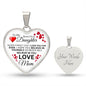 To My Daughter From Mom - I Love You Forever - Luxury Heart Necklace