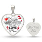 To My Daughter From Mom - Braver Than You Believe - Luxury Heart Necklace