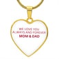 To My Daughter From Mom And Dad - Love You Always And Forever - Valentine's Luxury Heart Necklace