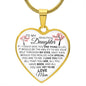 To My Daughter From Mom - See All You Are Yet To Be In My Eyes - Valentine's Luxury Heart Necklace