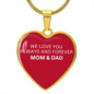 To My Daughter From Mom & Dad - Love Always And Forever - Valentine's Luxury Heart Necklace