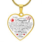 To My Daughter From Mom - See Through My Eyes - Valentine's Luxury Heart Necklace