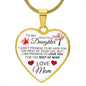 To My Daughter From Mom - Promise To Love You - Valentine's Luxury Heart Necklace