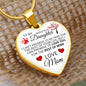 To My Daughter From Mom - Promise To Love You - Valentine's Luxury Heart Necklace