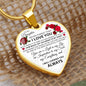 Gift For Daughter Rose Heart Necklace