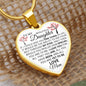 To My Daughter From Mom - See All You Are Yet To Be In My Eyes - Valentine's Luxury Heart Necklace