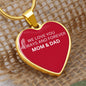 To My Daughter From Mom & Dad - Love Always And Forever - Valentine's Luxury Heart Necklace