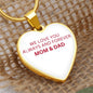 To My Daughter From Mom And Dad - Love You Always And Forever - Valentine's Luxury Heart Necklace