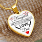 To My Daughter From Dad - All You Are Yet To Be - Valentine's Luxury Heart Necklace
