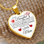 To My Daughter From Mom - One Thing In Life - Valentine's Luxury Heart Necklace