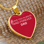 To My Daughter From Dad - Love Always And Forever - Valentine's Luxury Heart Necklace