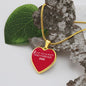To My Daughter From Dad - Love Always And Forever - Valentine's Luxury Heart Necklace