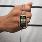 Gift For Daughter From Mom (Dog Tag) Blk Always Remember