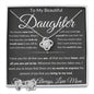 Gift For Daughter From Mom Love Knot Necklace With Earrings Dream Msg