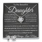 Gift For Daughter From Mom Love Knot Necklace With Earrings Dream Msg