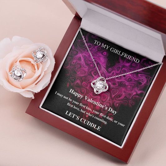 To My Girlfriend Let's Cuddle - Valentine's Love Knot Necklace