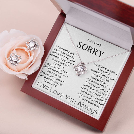I'm Sorry - Can't Take It Back - Valentine's Love Knot Necklace