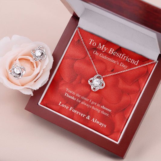 To My Best Friend - Valentine's Love Knot Necklace