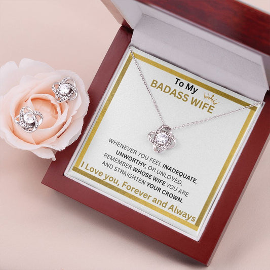 To My Badass Wife - Valentine's Love Knot Necklace